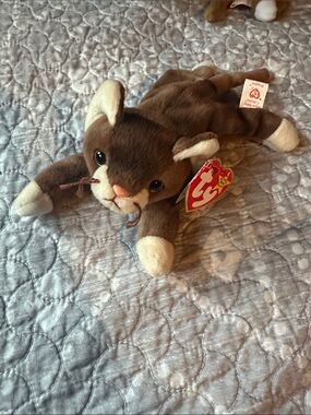 Ty Beanie Baby “Pounce” and Cat Plush with Tag